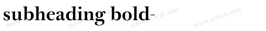 subheading bold字体转换